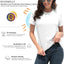 Basic T Shirts for Women UPF 50+ Short Sleeve Casual Summer Tops Trendy Solid Loose Fit Tshirt