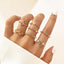 Gold Stackable Rings for Women Gifts Trendy Stuff Simple Star Moon Heart Knuckle Rings Set Boho Rings Cute Stuff Birthday Gifts Gold Rings Pack Jewelry Gift