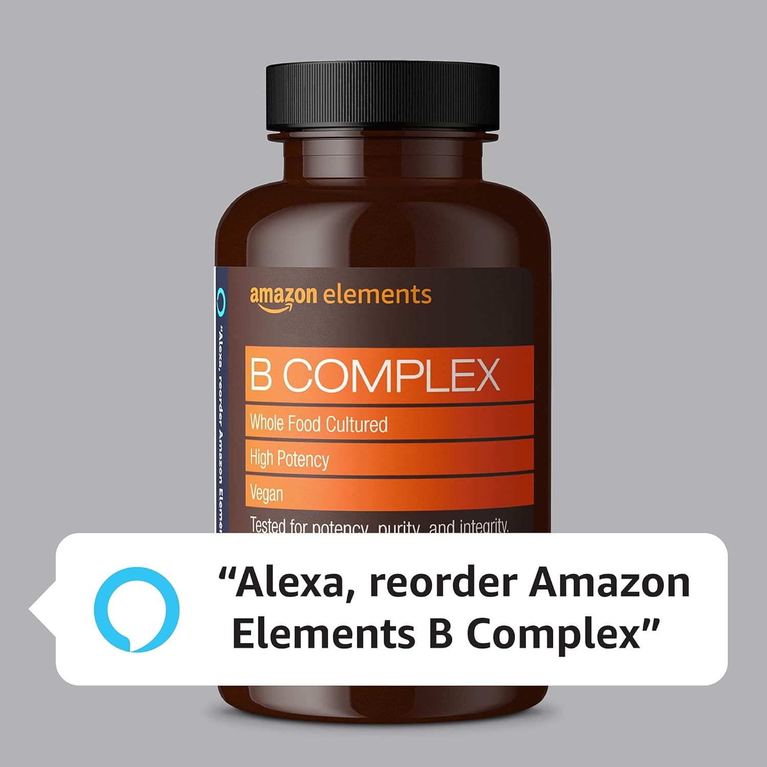 B Complex, High Potency, 83% Whole Food Cultured, Supports Immune and Normal Energy Metabolism, Vegan, 65 Capsules, 2 Month Supply (Packaging May Vary)