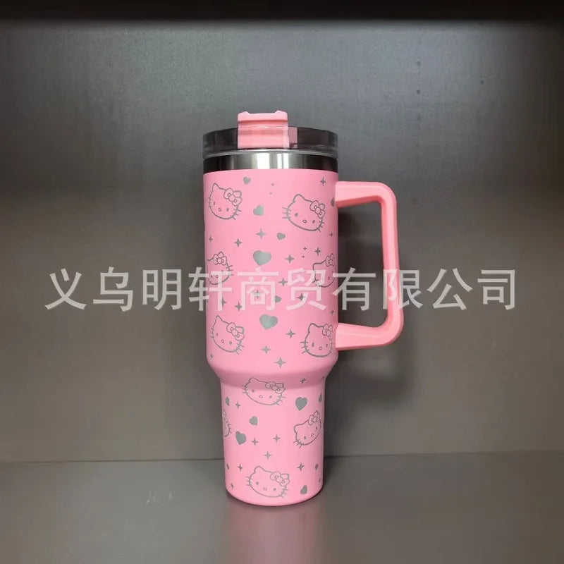 2025 SL  Insulated Tumbler With Lid and Straws Stainless Steel Coffee Tumbler with Handle Vacuum Leak Proof Coffee Cup