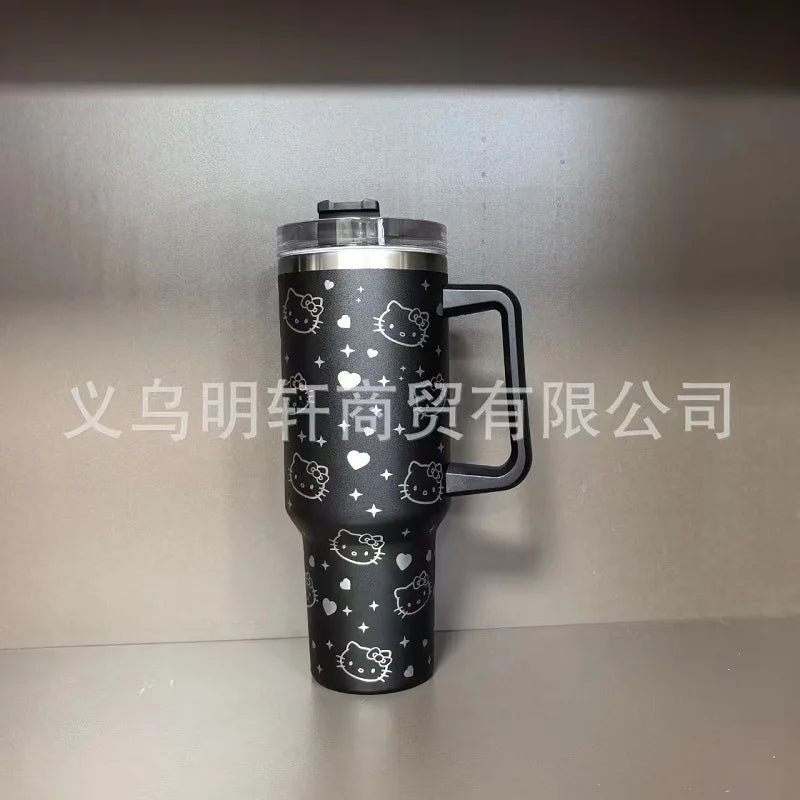 2025 SL  Insulated Tumbler With Lid and Straws Stainless Steel Coffee Tumbler with Handle Vacuum Leak Proof Coffee Cup