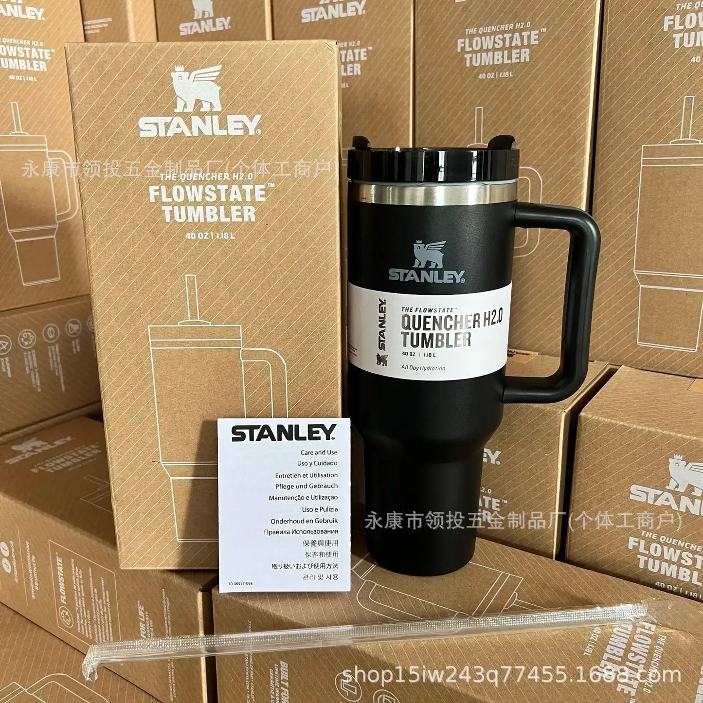 2024 Handle Straw Lid Stainless Steel 30oz/40oz Vacuum Insulated Car Mug Double Wall Thermal Iced Travel Cup