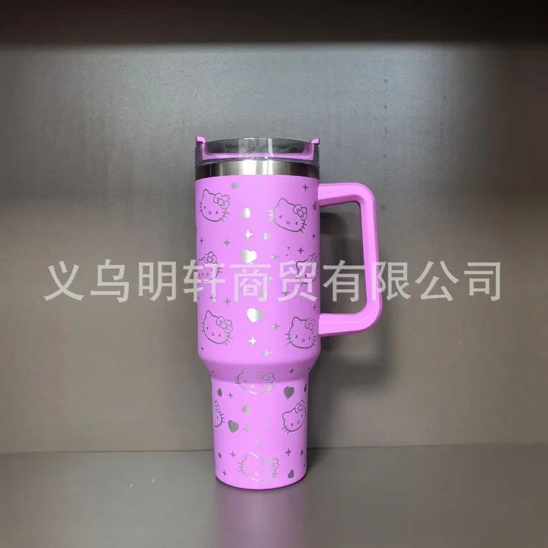 2025 SL  Insulated Tumbler With Lid and Straws Stainless Steel Coffee Tumbler with Handle Vacuum Leak Proof Coffee Cup