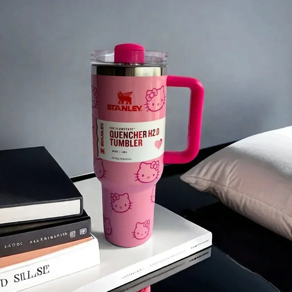 Thermos portable pour voiture en acier de grande capacité avec logo de paille, meilleure vente d'Amazon