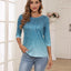 Women'S Casual 3/4 Sleeve T-Shirts round Neck Cute Tunic Tops Basic Tees Blouses Business Work Tee Top