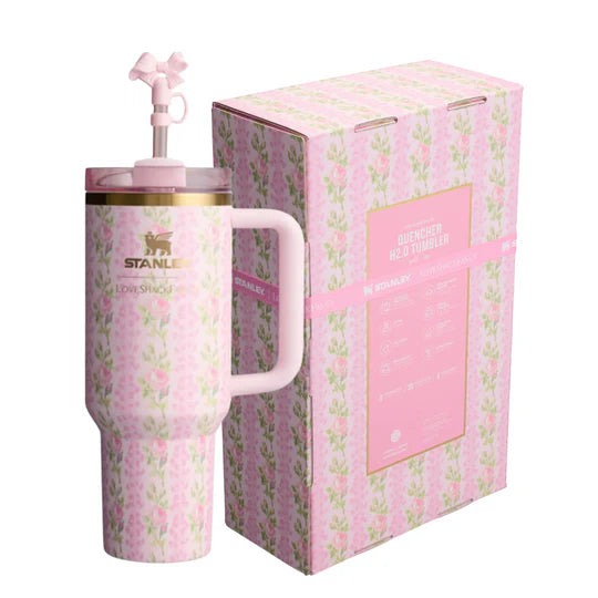 Blooming Heirloom Stanley Pink Cup LoveShackFancy 40 oz